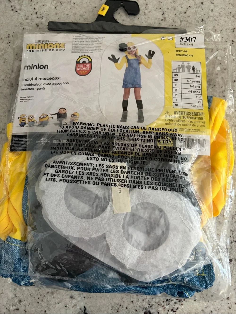 NWT Minion Costume Hoodie Dress